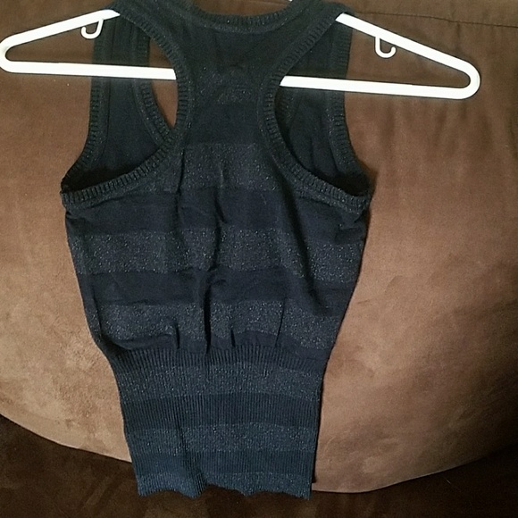 Bebe black striped racer back. - Picture 6 of 7